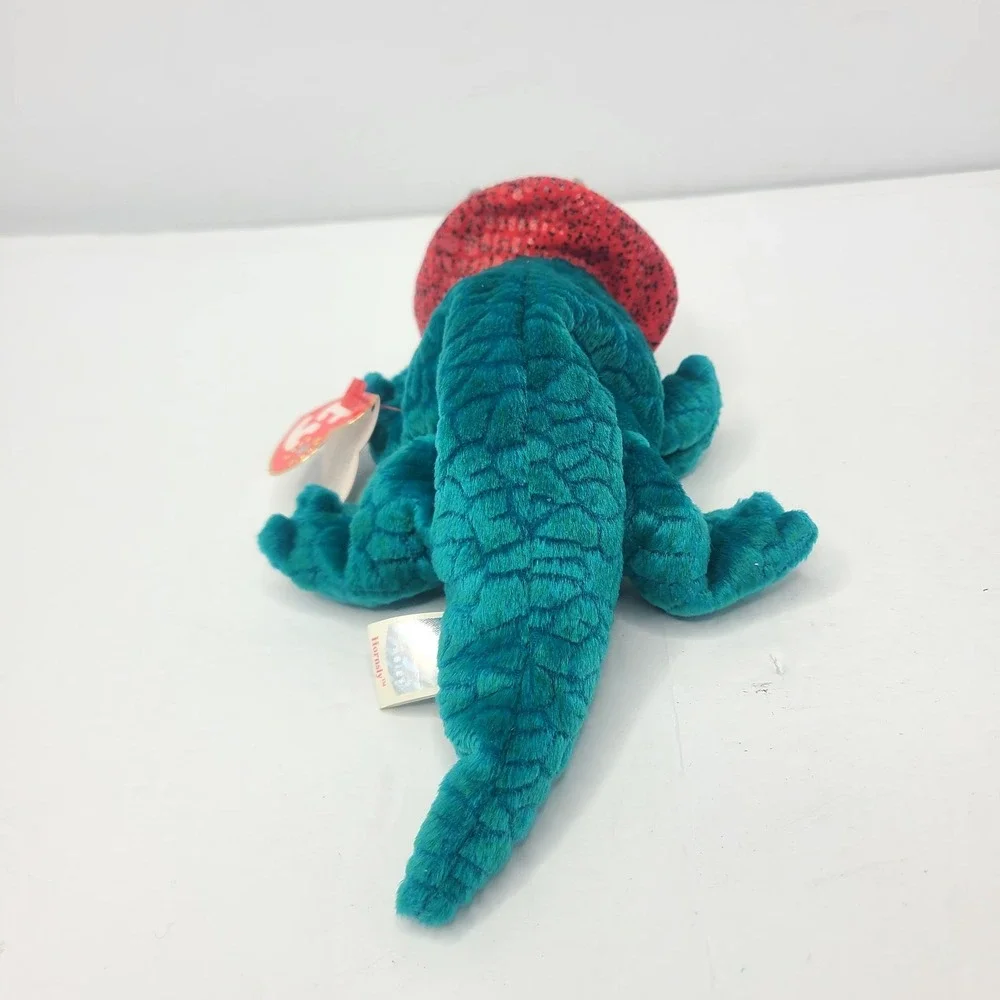TY Beanie Baby Triceratops Hornsly Dinosaur Dino Bean Bag Plush Stuffed Toy 2000